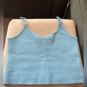 Express Body Contour Crop Top in Blue
